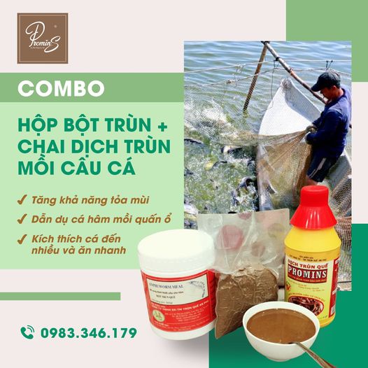 COMBO MỒI CÂU CÁ TRÙN QUẾ MINI 130K