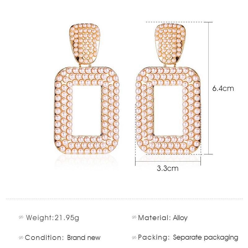 Bông Tai Dáng Dài Đính Ngọc Trai Xinh Xắn Dành Cho Nữ