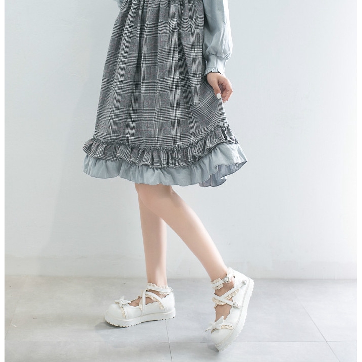 Giày da mũi tròn phong cách Lolita dành cho nữ | BigBuy360 - bigbuy360.vn