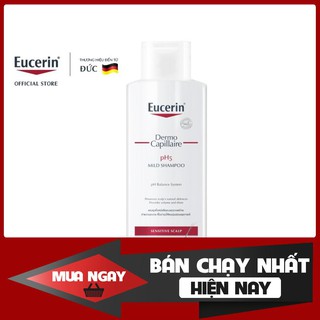 ✅ Dầu gội dịu nhẹ cho da đầu nhạy cảm Eucerin Dermo Capillaire pH5 Mild Shampoo 250ml - 69653