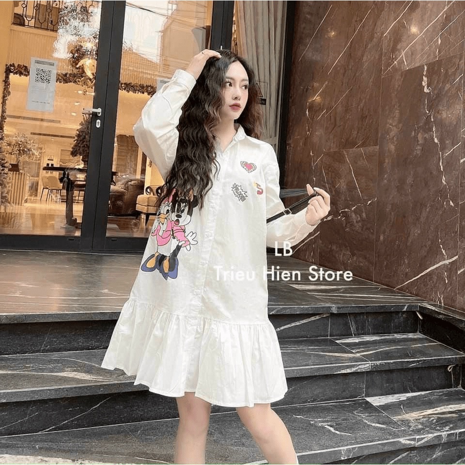 ĐẦM  SUÔNG SƠ MI THANH LỊCH CÁ TÍNH SÀNH ĐIỆU THỜI TRANG HÈ