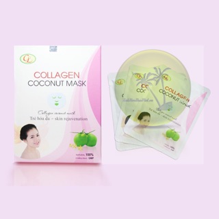 (4.2024) MẶT NẠ DỪA COLLAGEN CỬU LONG- MẶT NẠ COLLAGEN NƯỚC DỪA & CÁ DA TRƠN