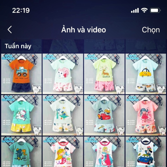 Bộ xuất hàn cho bé