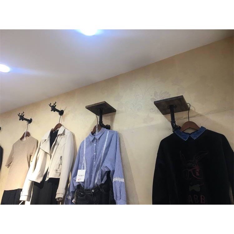 Móc trang trí hình đầu hươu bằng nhựa treo tường, móc khoan tường treo quần áo siêu lạ mắt và sang trọng