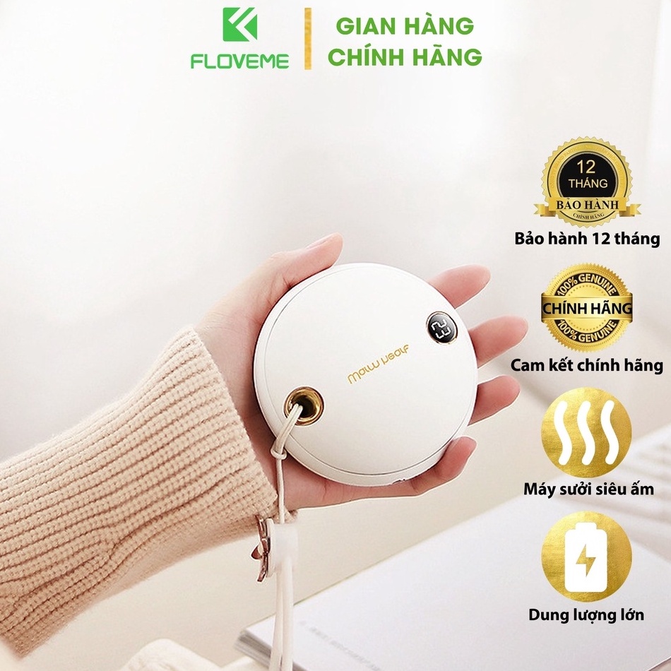 Máy sưởi tay Floveme - WH Kiêm sạc dự phòng dung lượng 5000mah, Hỗ trợ cổng sạc nhanh 2A,  tỏa nhiệt lên tới 60 độ C