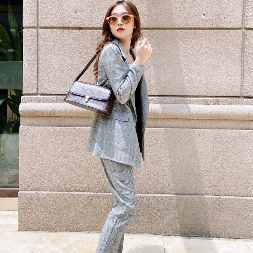 Sét Áo Và Quần Dài kẻ Crô, sét bộ kẻ  2 lớp Hachidesigns | BigBuy360 - bigbuy360.vn