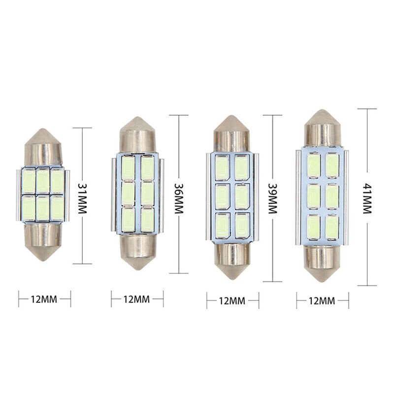 Set 10 đèn LED Kevanly C5W 31 36 39 41mm 5730 cho xe hơi