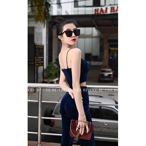 ( ẢNH THẬT - CHỤP BỞI CEE RI ) Set áo crop + quần ống loe nhẹ hack dáng