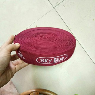 Dây chun Cạp quần Chữ may ngoai Bản 5Cm 1m Màu Đen có chữ Trắng Co dãn tốt dầy mịn Thun cạp