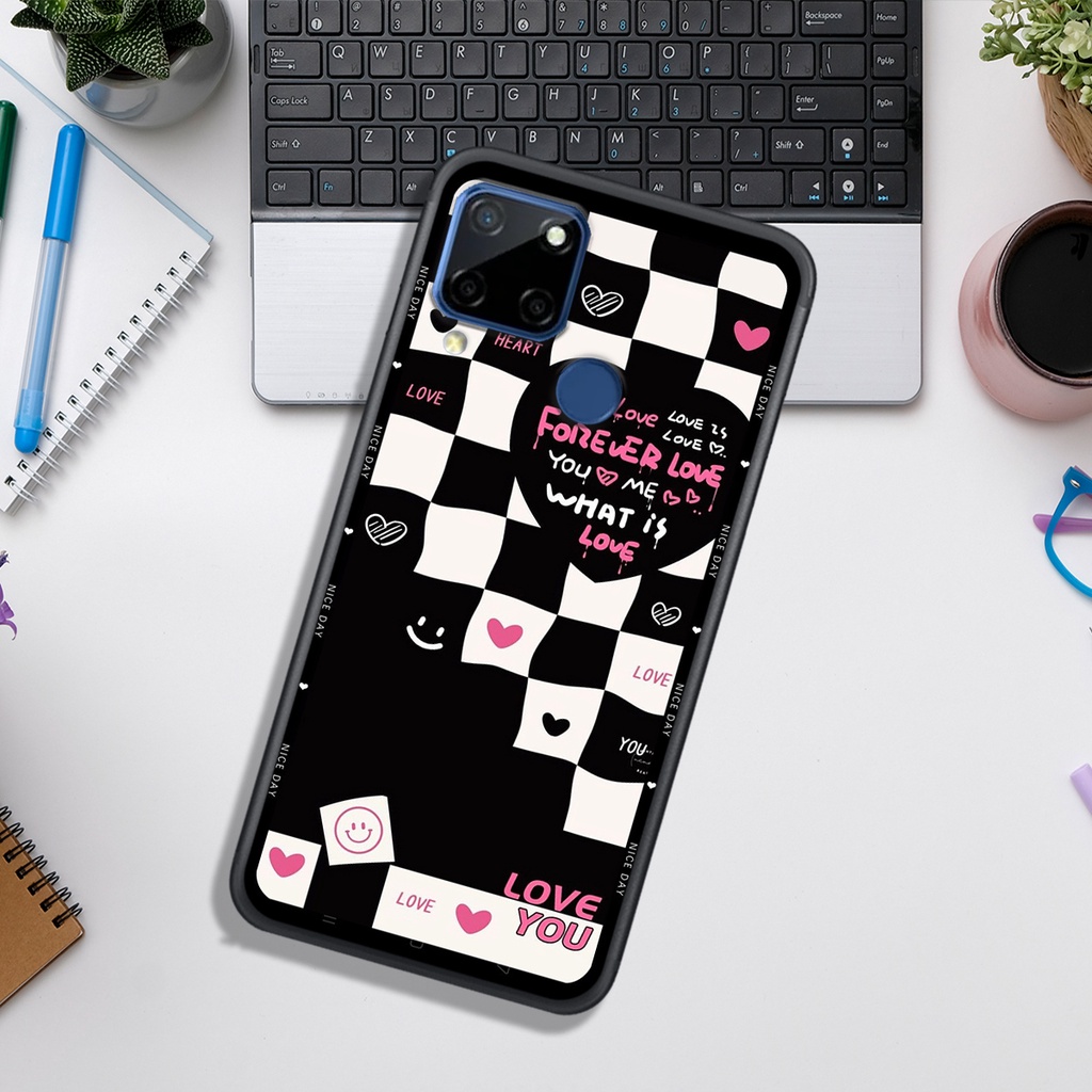 Ốp Lưng OPPO REALME C12 - C15 - C21 - C21y - C25 - C25y  , In Hình &quot;Black Heart&quot; Phong Cách Đẹp.