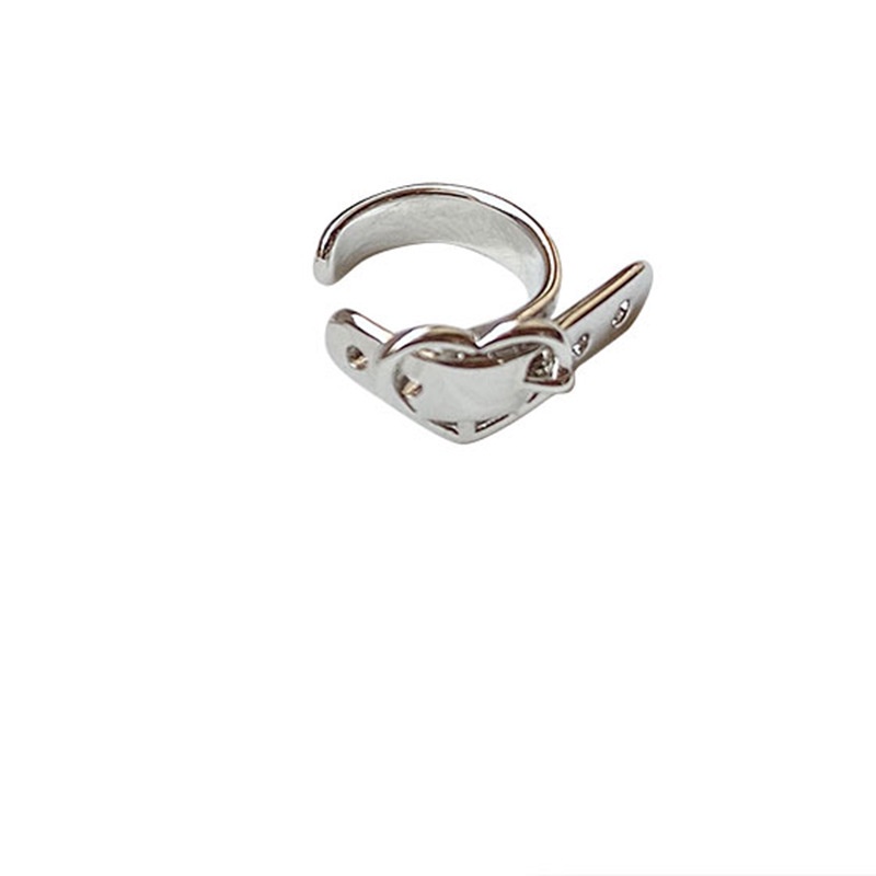 Khuyên Kẹp Vành Tai Không Cần Xỏ Lỗ Hình Trái Tim Phong Cách retro Hong Kong Cá Tính