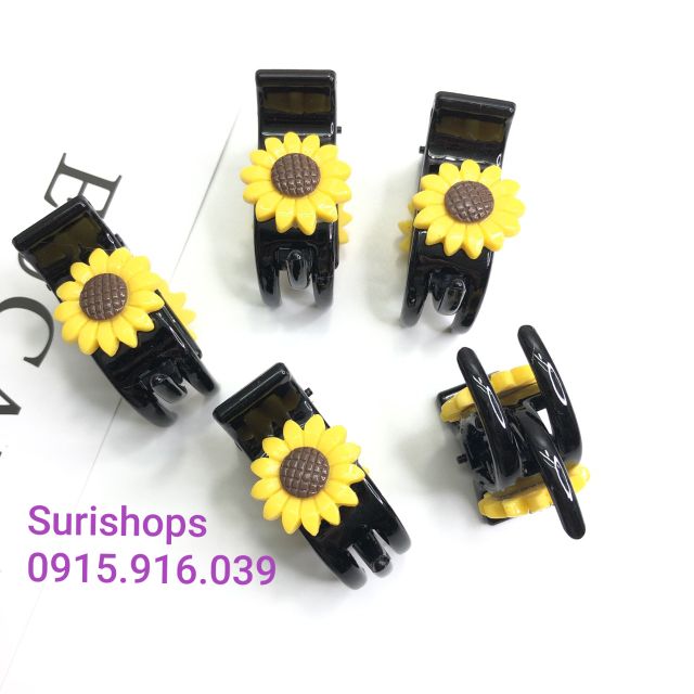 Kẹp tóc 3 răng hoa hướng dương size nhỏ