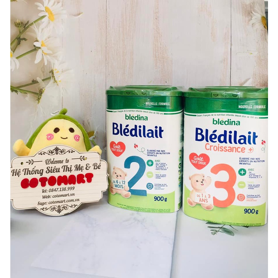 Sữa Bledilait Pháp số 1,2,3 hộp 900gr