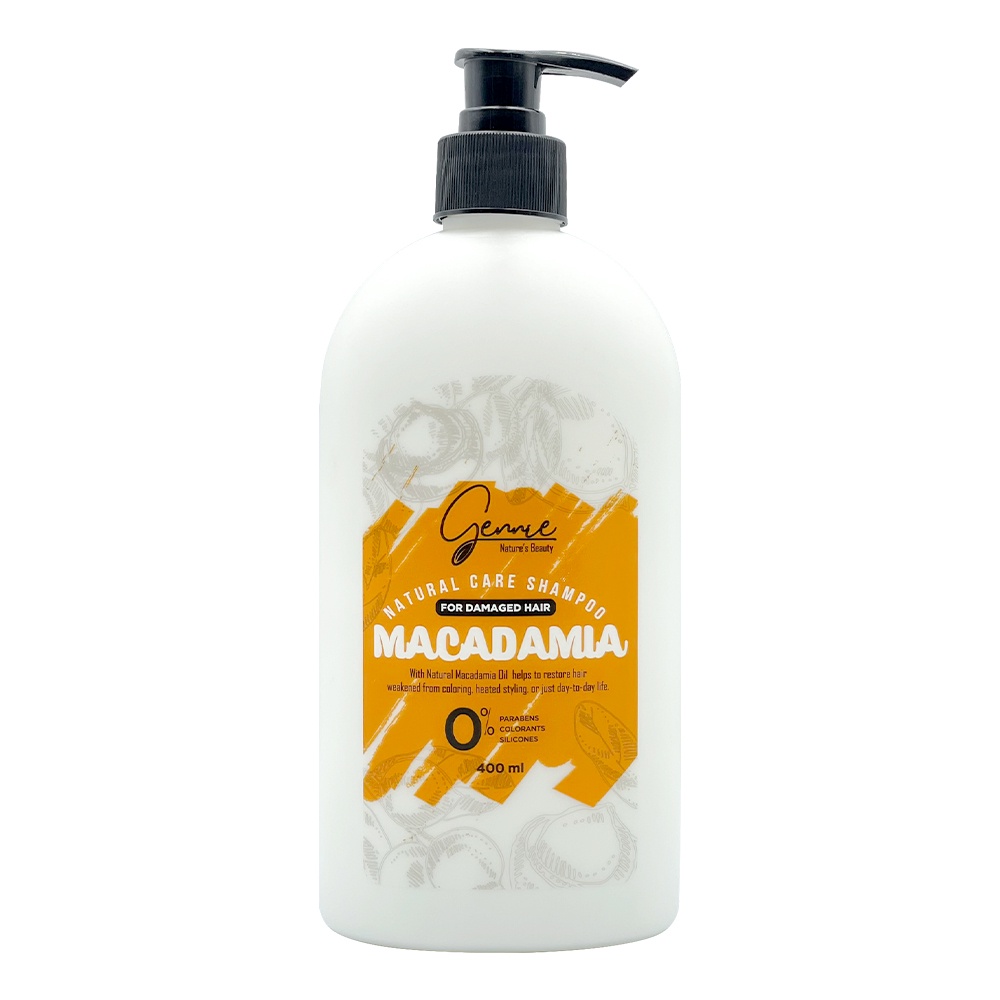 Dầu Gội Gennie Natural Care Dầu Hạt Macca Dành Cho Tóc Hư Tổn 400ml