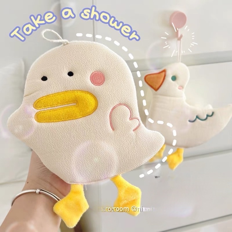 Bông tắm chú vịt mềm mại đáng yêu