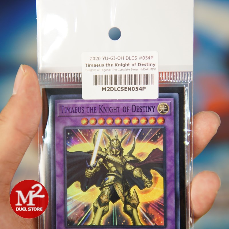 Lá bài Yugioh DLCS-EN054P Timaeus the Knight of Destiny – Ultra Rare PURPLE - Đóng gói theo tiêu chuẩn M2SCCQ-Lite