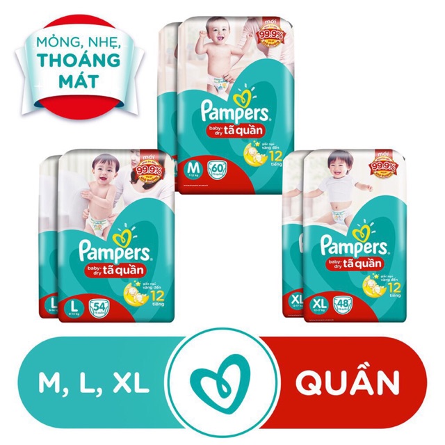 Bỉm Quần Pamper M60/L54/xL48