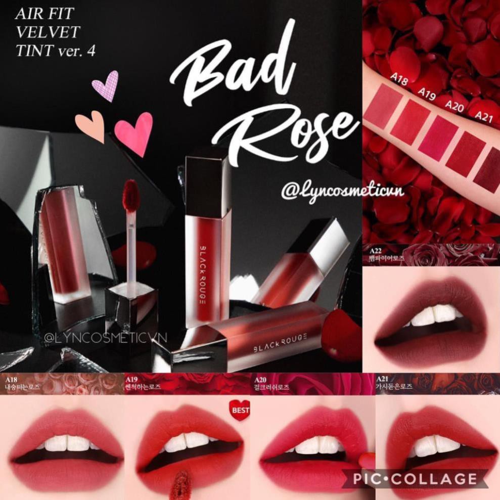 Son kem Black rouge Air Fit Velvet BAD ROSE (ver 4 Bad Rose - ver 5 BAM)