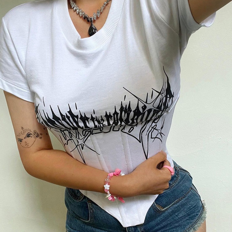 Áo Thun Lửng Ngắn Tay Hở Lưng Phong Cách Quyến Rũ Dành Cho Nữ