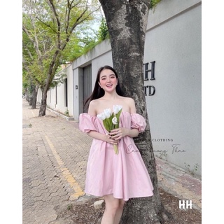 Đầm suông trễ vai
