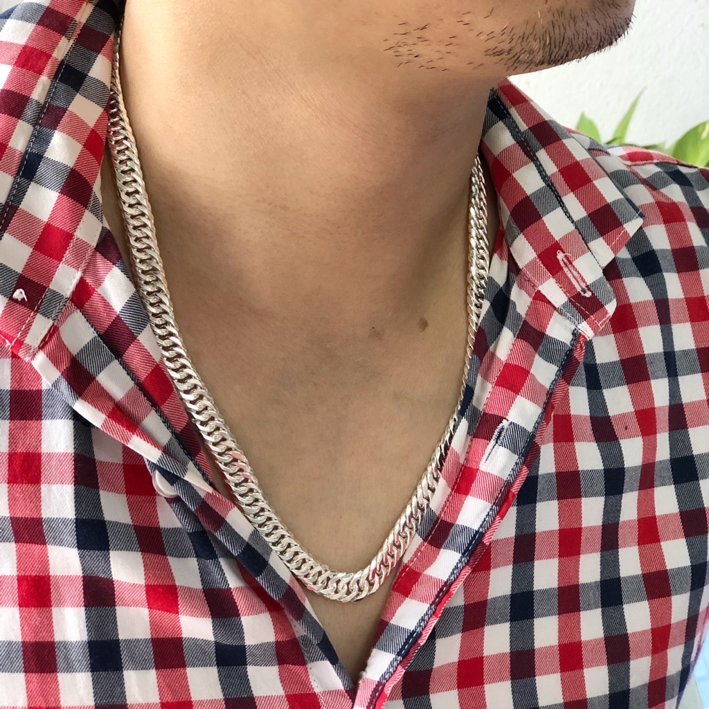 Dây Chuyền Nam Kiểu Xích Kép Đơn Giản Nam Tính BẠC HIỂU MINH DBN073
