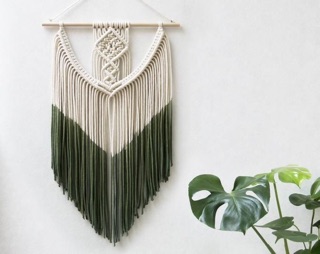 Rèm trang trí tường macrame màu