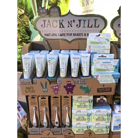 Gạc rơ lưỡi rơ lưỡi cho em bé Jack & N'Jill rơ lưỡi cho trẻ sơ sinh cao cấp mềm mại làm sạch răng bảo vệ nướu