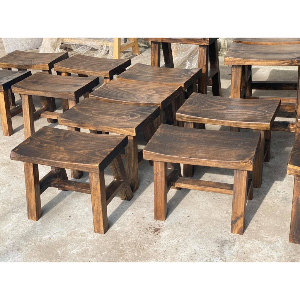 Ghế Đẩu Gỗ Thông C30