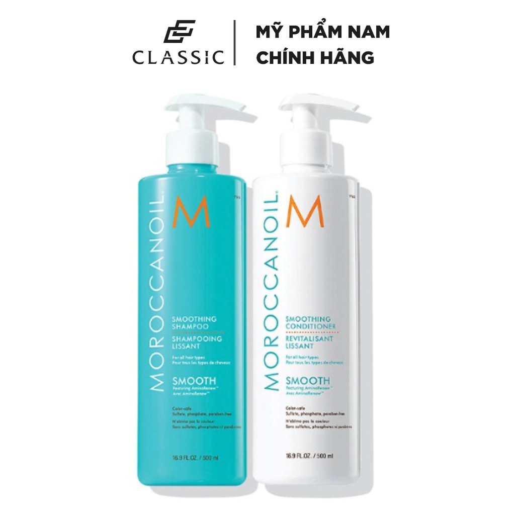 Bộ Dầu Gội &amp; Xả Suôn Mượt Moroccanoil Smoothing - Chính Hãng