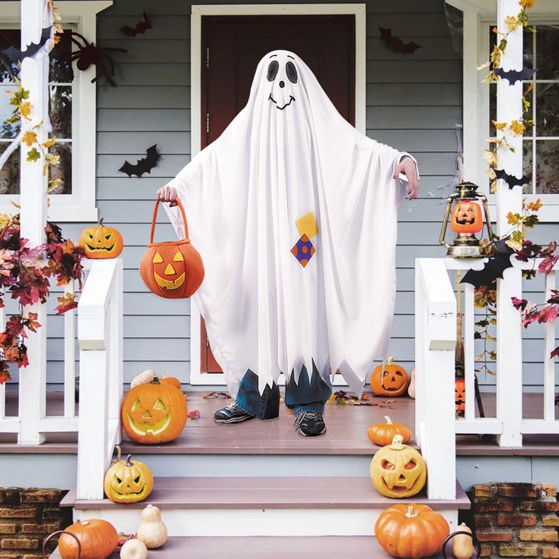 2022 Halloween Ghost Cosplay Costume Pumpkin Candy Bag Cloak For Kids Role Play Party men gift