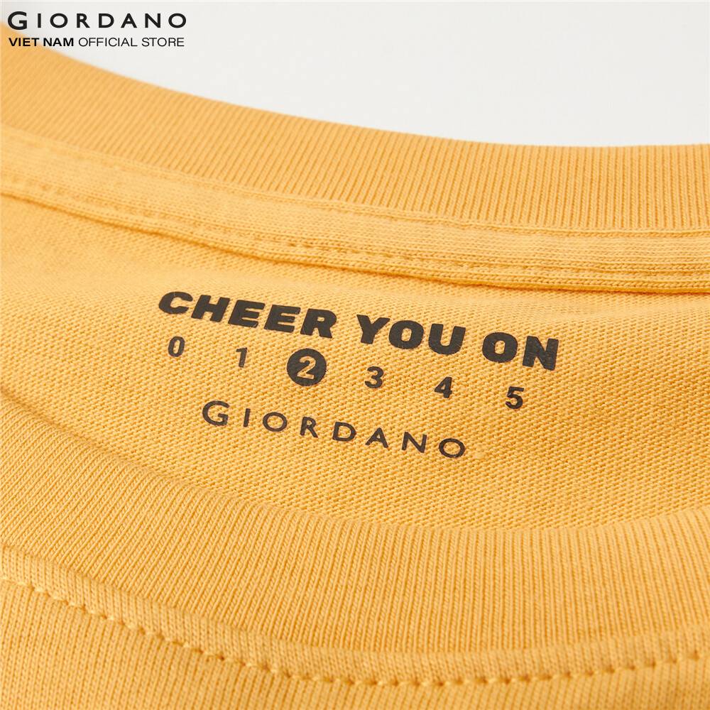 [New Collection] Áo Thun Ngắn Tay Nữ In Hình &quot;Cheer You On&quot; Giordano 05390243