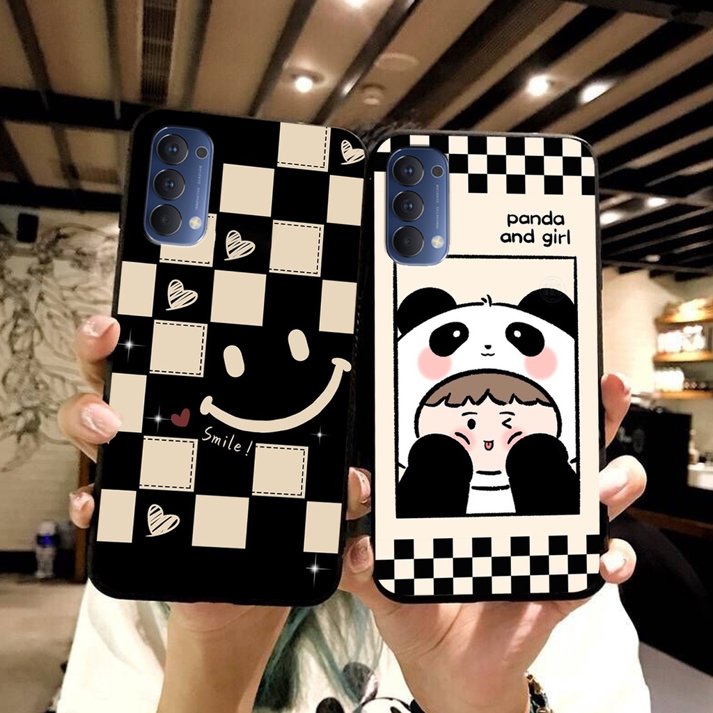 Ốp lưng Oppo RENO 4 in hình cao cấp mẫu kẻ caro,mikenbe@r siêu hot
