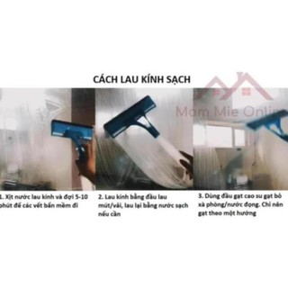 Cây lau kính mini có bình xịt, đầu mút và đầu gạt cao su - D002 [HA19]