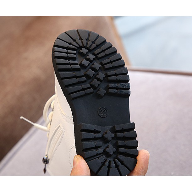 Giày bé trai bé gái cao cổ boot da cổ thấp thiết kế Hàn Quốc