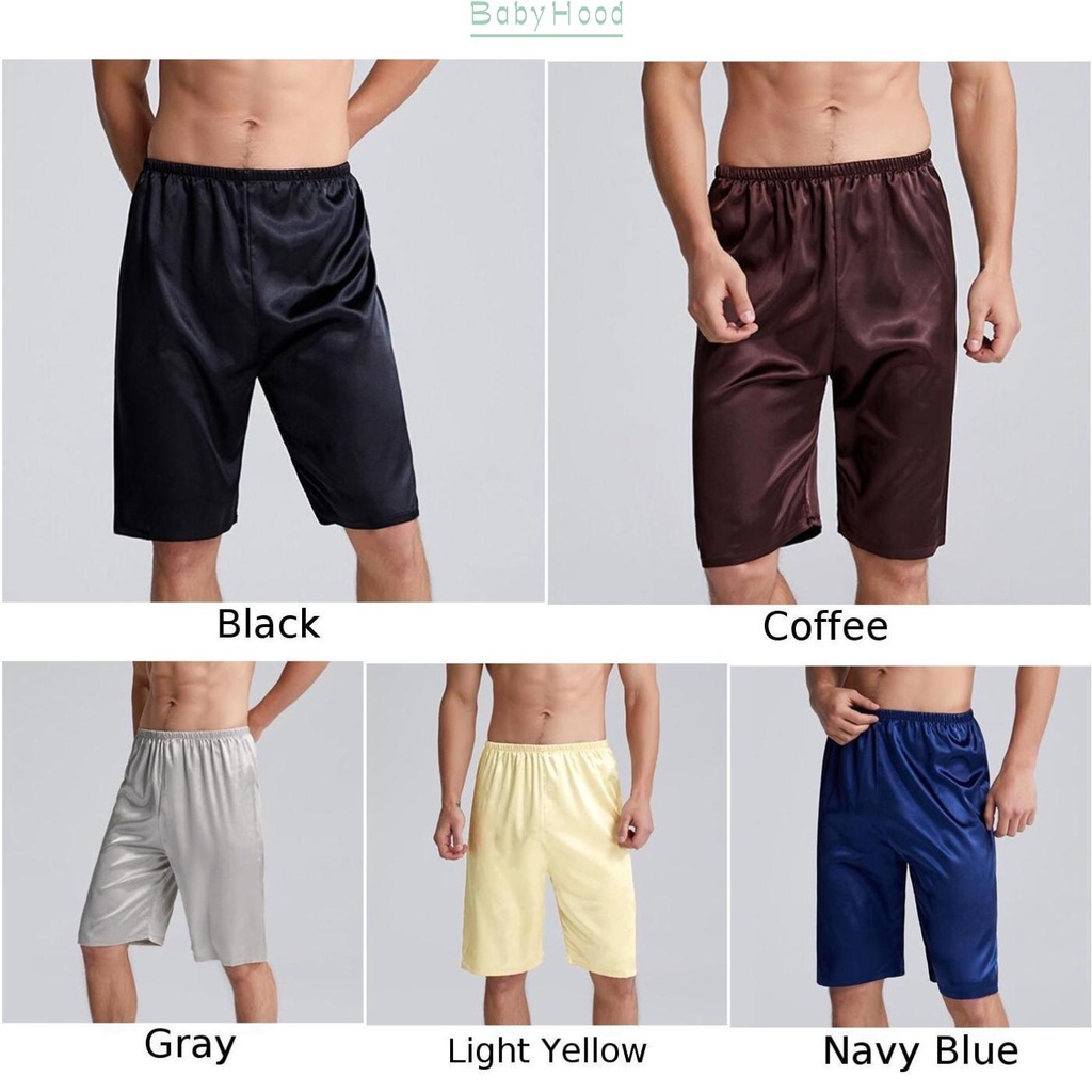 Quần ngắn vải lụa satin thoải mái cho nam