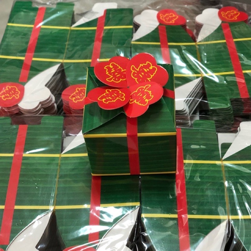 Combo 105c Hộp Đựng Bánh Phu Thê Trái Tim