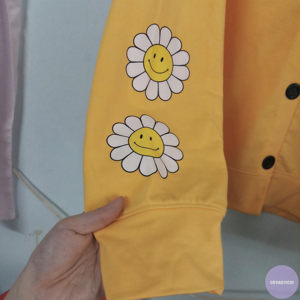 [Kèm hình thật] Áo khoác cardigan hoa cúc Sweet siêu cưng ulzzang cardigan cute style