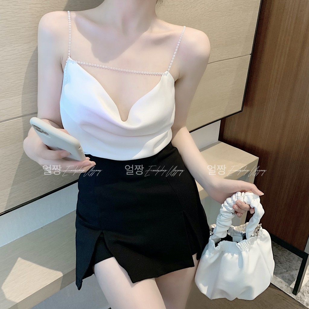 Áo kiểu hai dây nữ Emilyshop ulzzang