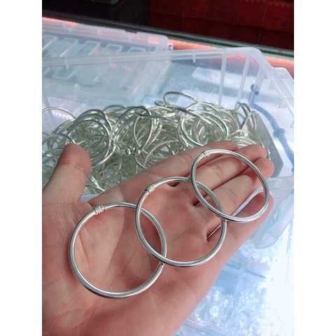Vòng tay nữ trơn chuẩn bạc ta trắng đẹp - Kho sỉ bạc Nhất Linh