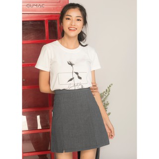Chân váy lai xẻ gumac cv07928_xam