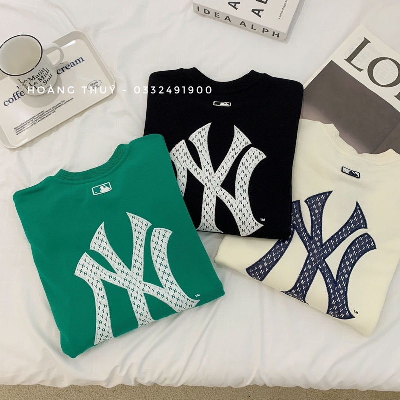Áo Sweater MLB Monogram Logo Overfit Sweatshirt New York Yankees