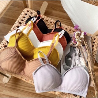 Áo Bra Cotton Gân Tăm Cúp Ngực