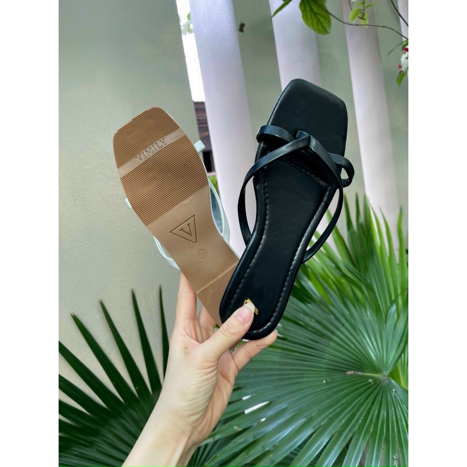 Dép Xỏ Ngón Đế Bằng Mũi Vuông Thời Trang Mùa Hè Cho Nữ Đi Biển, Đi Chơi, Đi Làm