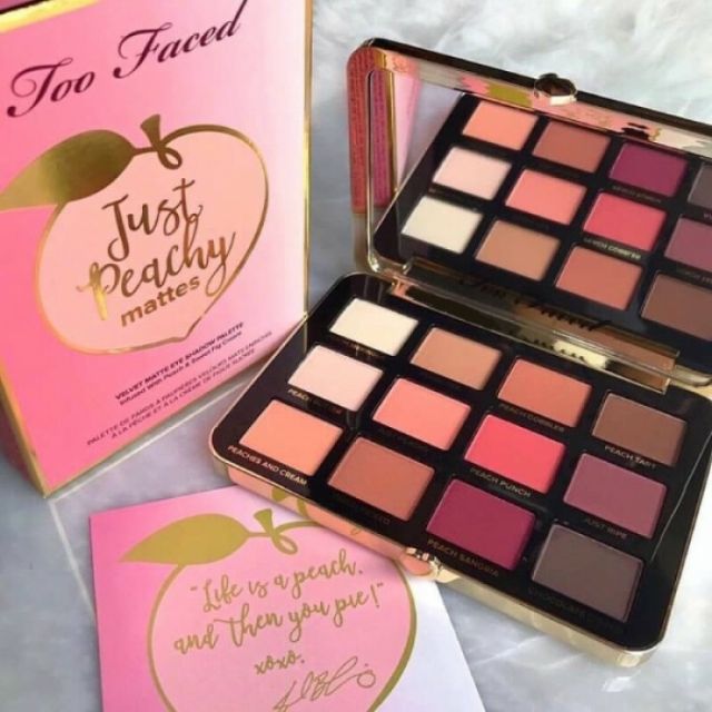 Bảng phấn mắt JUST PEACHY - Too Faced (tặng kèm ví đựng mỹ phẩm của hãng) | BigBuy360 - bigbuy360.vn