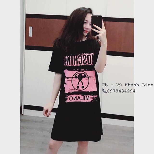 Váy moschino xuông đen