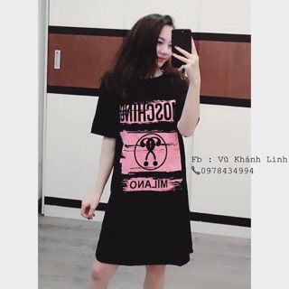 Váy moschino xuông đen