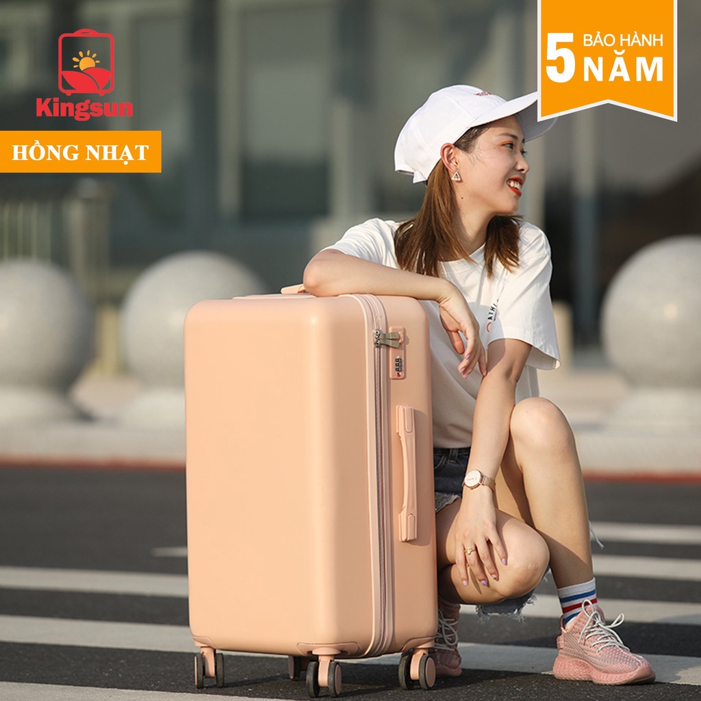 Vali kéo du lịch thời trang mặt trơn chất nhựa ABS cao cấp- Bảo hành chính hãng
