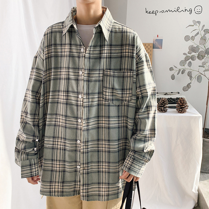 Áo Khoác Sơ Mi Tay Dài Kẻ Sọc Ca Rô Tf2 Cho Nam | BigBuy360 - bigbuy360.vn