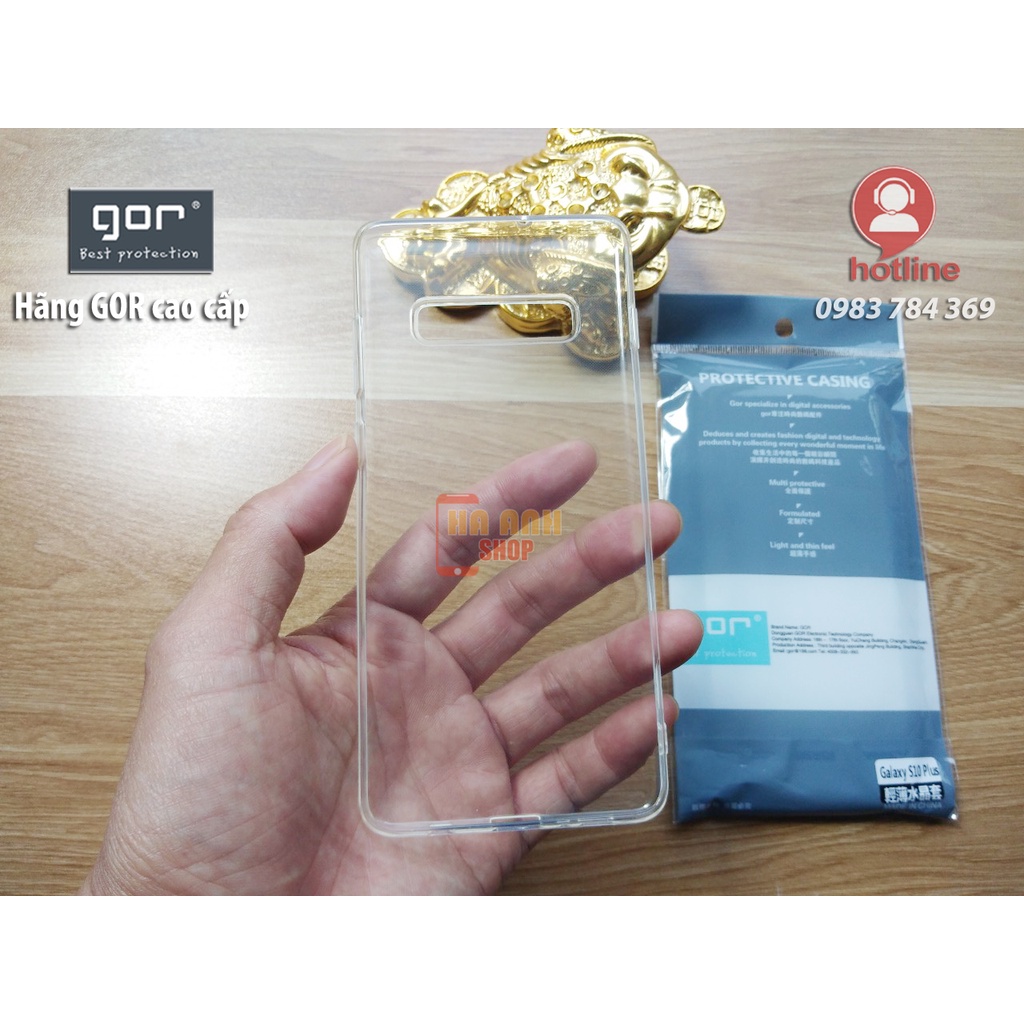 Ốp Samsung S10 / S10 Plus / S10e /S10 5G hãng Gor cao cấp trong suốt như pha lê, siêu dẻo, siêu mỏng, siêu nhẹ, siêu bền