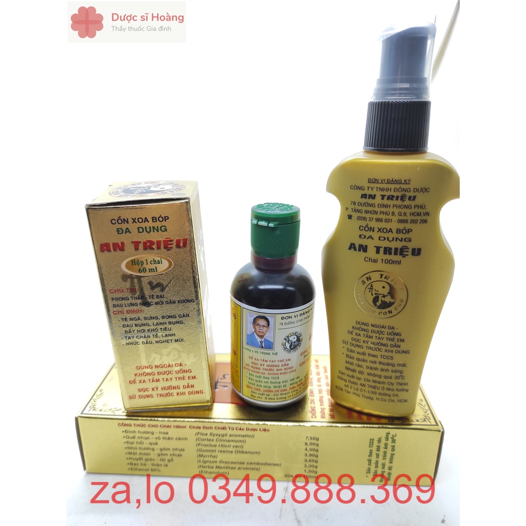 Cồn Xoa Bóp An Triệu - Chai 100ml